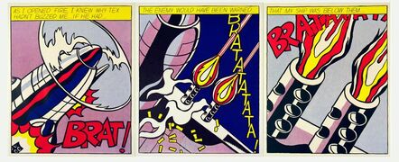 Roy Lichtenstein, ‘As I Opened Fire Triptych’, 1966-2000