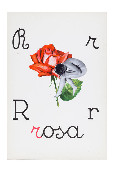 Tomaso Binga, ‘Alfabetiere pop, R di rosa, ’, 1976
