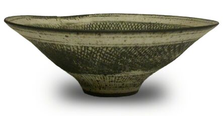 Lucie Rie, ‘Large Stoneware "Knitted Bowl" with Special 'Mend'’, ca. 1950