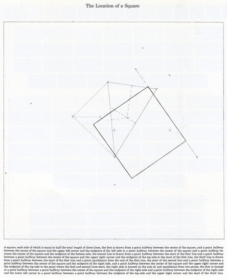 Sol LeWitt, ‘The Location of a Square’, 1975