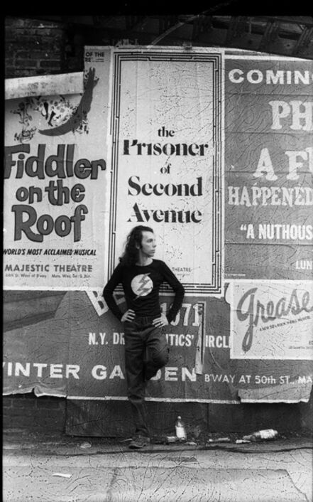 Hélio Oiticica, ‘Hélio Oiticica in front of a poster for Neil Simon’s play The Prisoner of Second Avenue, in Midtown Manhattan’, 1972