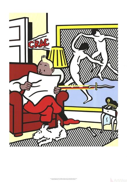 Roy Lichtenstein, ‘Tintin Reading’, 1995