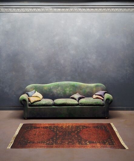 Charles Matton, ‘A Green Sofa in a Blue Living Room’, 1987