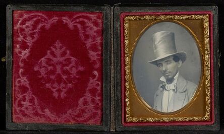 Unknown Artist, ‘Portrait of a Young Man in a Top Hat’, ca. 1850