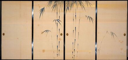‘Fusuma (Sliding Doors) with Seasonal Flowers and Grasses’, ca. 1840