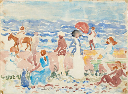 Maurice Brazil Prendergast, ‘Figures at the Shore’, circa 1920-1923
