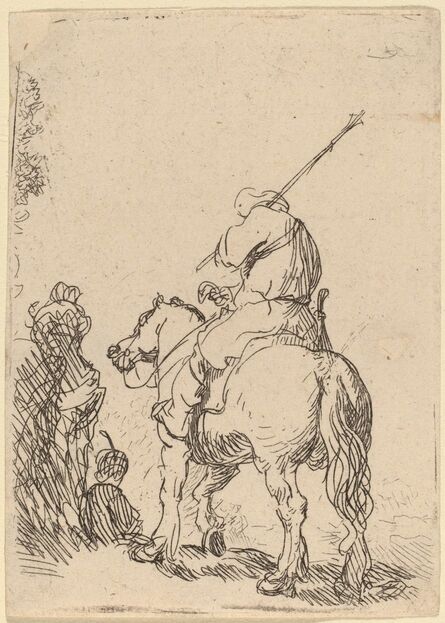 Rembrandt van Rijn, ‘Turbaned Soldier on Horseback’, ca. 1632