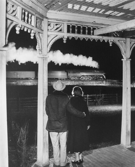 O. Winston Link, ‘Mr. and Mrs. Ben Pope Watch the last steam powered passenger train, Max Meadows, Virginia’, 1958