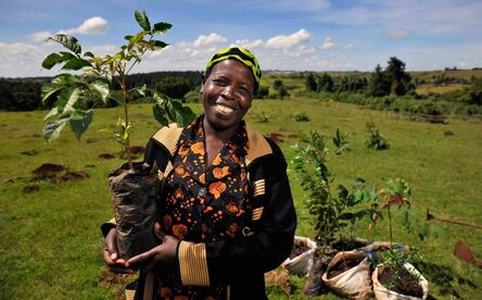 Riccardo Gangale, ‘Faces of the Mau: Community leader planting trees’