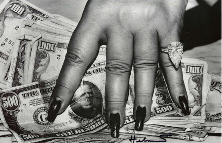 Helmut Newton, ‘SIGNED "Fat Hand and Dollars [Monte Carlo]"’, Composed 1984. Printed 1997. 