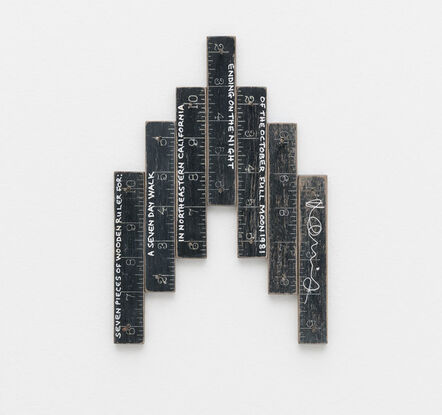 Hamish Fulton, ‘Seven pieces of wooden ruler for: a seven day walk in northeastern California ending on the night of the October full moon’, 1981