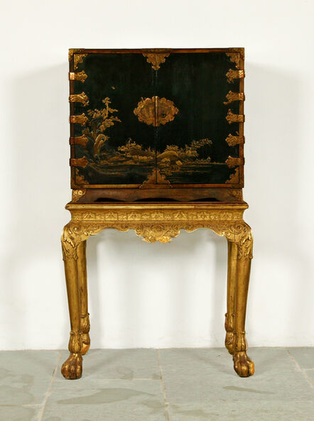 Japanese/British, ‘A Japanese export lacquer cabinet on its original George II carved gilt stand. ’, ca. 1690 and 1730 respectively 