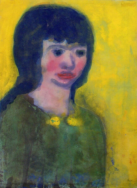 Emil Nolde, ‘Portrait of a Young Woman with Dark Hair’, ca. 1935