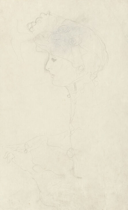 Gustav Klimt, ‘Portrait of a Woman in Profile, Facing Left’, 1904-05