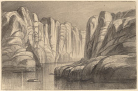 Edward Lear, ‘Winding River through a Rock Formation (Philae, Egypt)’, 1884/1885