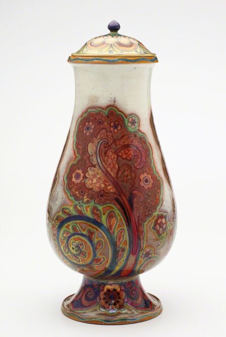 Galileo Chini, ‘Golden Blooms Covered Vase’, ca. 1900