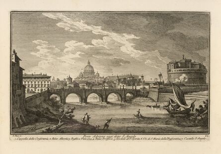 Giuseppe Vasi, ‘Ponte Adriano oggi detto S. Angelo’, 1747