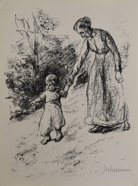 Max Liebermann, ‘Governess with Child | Wärterin mit Kind’, 1919