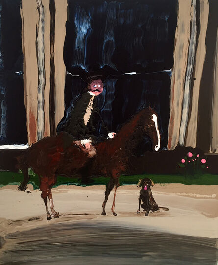 Genieve Figgis, ‘Gentleman on a horse with his dog’, 2016