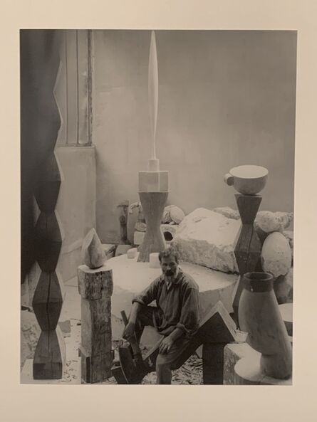 Edward Steichen, ‘Brâncusi in his studio, Paris’, 1927