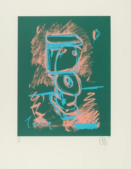 Claes Oldenburg, ‘Soft Toilet #3 -- on Chalk Board (Gemini 415)’, 1972