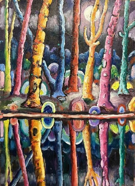 Simon Keenleyside, ‘Woods and reflection’, 2020