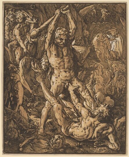 Hendrik Goltzius, ‘Hercules Killing Cacus’, 1588