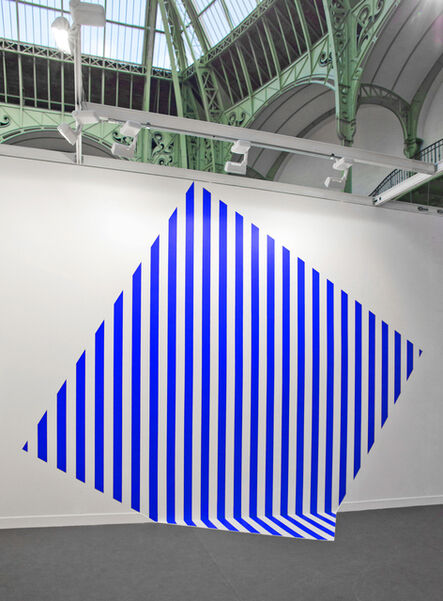Daniel Buren, ‘De travers et trop grand - bleu’, 2013