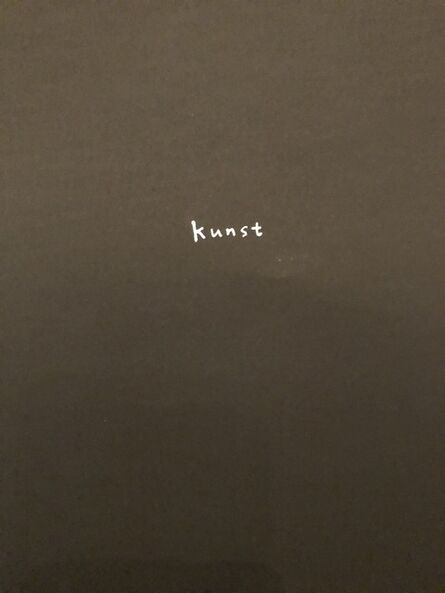 Terence Koh, ‘"art" (German Language)’, 2017