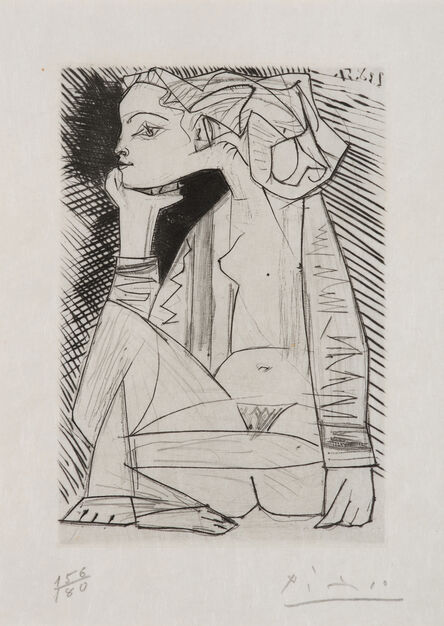 Pablo Picasso, ‘Femme assise en tailleur, Geneviève Laporte’, 1951