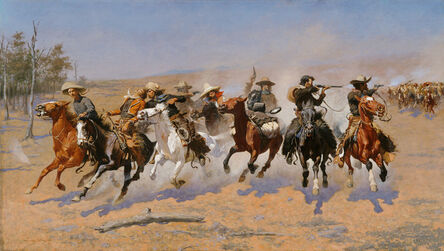 Frederic Remington, ‘A Dash for the Timber’, 1889