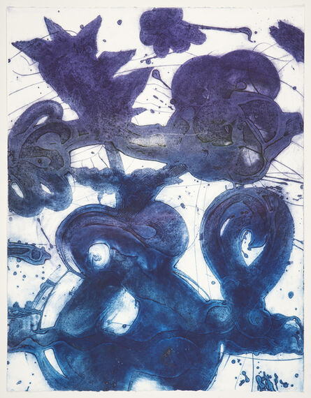 Catherine Howe, ‘Bouquet (sweet pea, blue, grey, violet)’, 2019