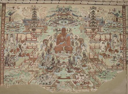 ‘Sukhavati (Amitabha’s Pure Land), painting on the north wall of Mogao Cave 45’, 705–781