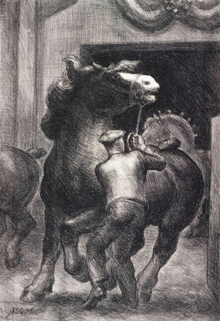 John Steuart Curry, ‘Prize Stallions’, 1938