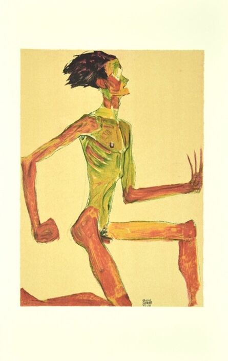 Egon Schiele, ‘Kneeling Male Nude in Profile’, 2007