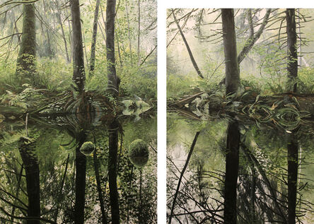 Nathan Birch, ‘Trees and Still Water (diptych)’, 2012-2013
