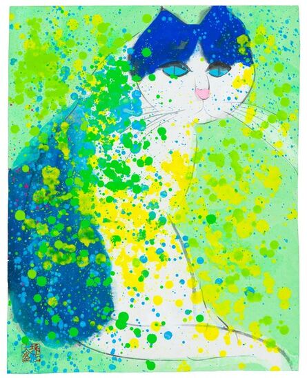 Walasse Ting 丁雄泉, ‘Blue Cat ’, 1980-1990