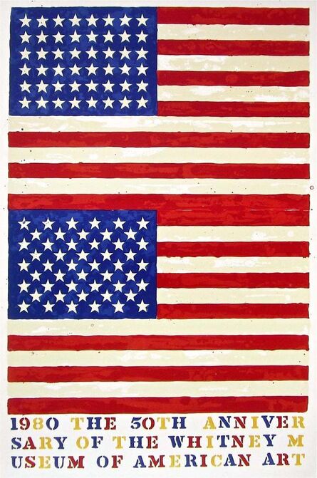 Jasper Johns, ‘Double Flag, 1980 Whitney Museum of American Art Exhibition Poster’, 1979-1980