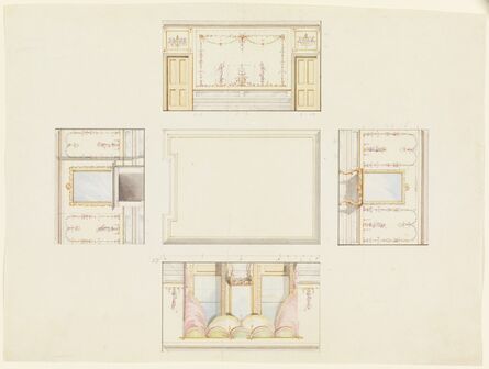 Frederick Crace, ‘Design for Ceiling and Four Walls of Room’, 1815-1822