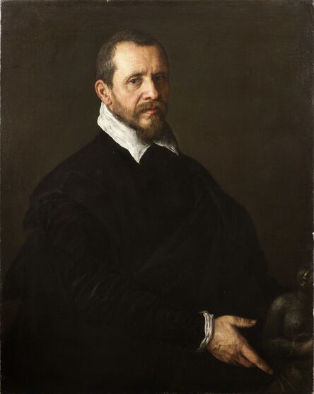 Leandro Bassano, ‘Portrait of a Gentleman with a Sculpture’, ca. 1595