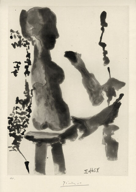 Pablo Picasso, ‘Sculpteur Devant sa Sellette, avec un Spectateur Barbu’, 1964