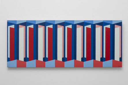 Karl Benjamin, ‘Red, White, Blue Symmetry II’, 1958