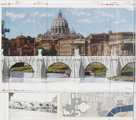 Christo, ‘Ponte Sant'Angelo, Wrapped (Project for Rome)’, 2011