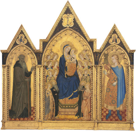 Puccio di Simone and Allegretto Nuzi, ‘Madonna Enthroned with Saints [left panel]’, ca. 1354
