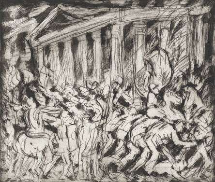 Leon Kossoff, ‘From Poussin ‘The Destruction and the Sack of the Temple of Jerusalem’’, 1999