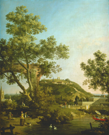 Canaletto, ‘English Landscape Capriccio with a Palace’, ca. 1754