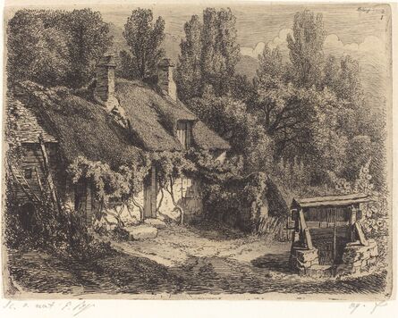 Eugène Bléry, ‘La chaumière au puits (Cottage with Well)’, published 1849