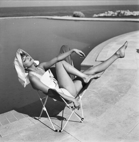 Georges Dambier, ‘Marie-Helene Arnaud, Eden Roc, Cap d’Antibes. Elle, 10th June 1957’, 1957