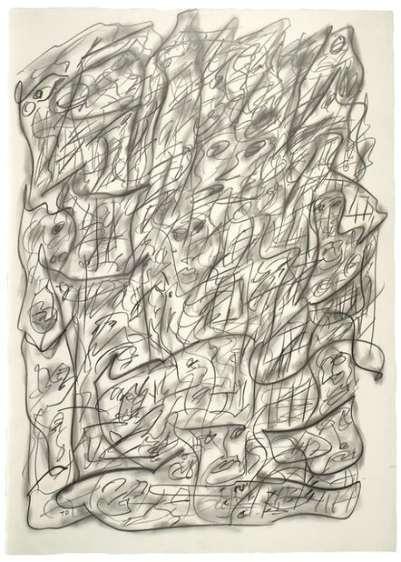 Thornton Dial, ‘Untitled (Vertical Abstract with Faces)’, 1996
