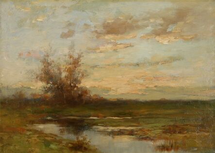 Arthur Hoeber, ‘Marsh Sunset’, ca. 1910